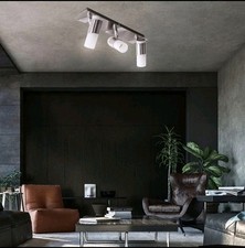 Deckenstrahler Deckenlampe Deckenleuchte LED Spotleiste beweglich Chrom L 38 cm