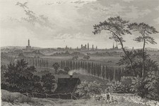 Ansicht Augsburg Emil Höfer Stahlstich Original