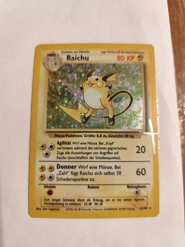 Raichu 102 holo pokemon - raichu,
