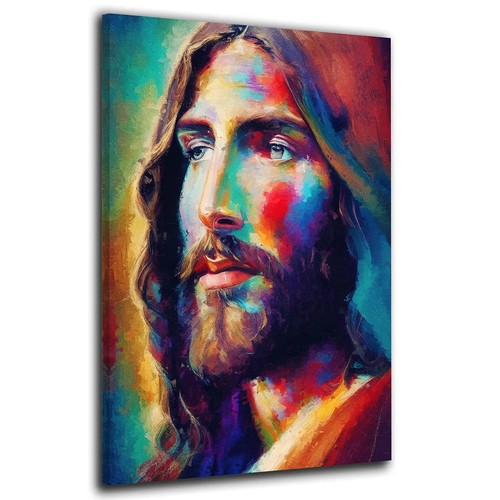 Jesus porträt bunt - jesus,