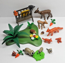 Tiere im Wald Reh Waschbär Vogel Hase Igel Fuchs Zubehör Bauernhof + Playmobil