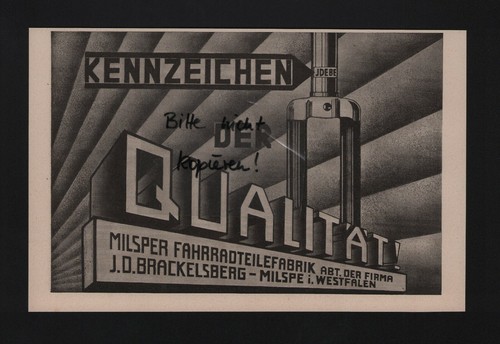 Milspe werbung 1934 d - j.,