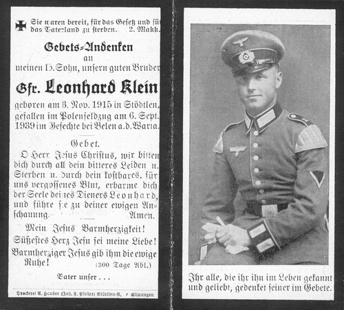 Wk2 sterbebild deathcard - wk2,