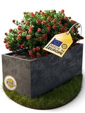 Ondis24 Pflanzkübel Blumenkübel Vulkan Basalt Gestein Optik 98 L anthrazit