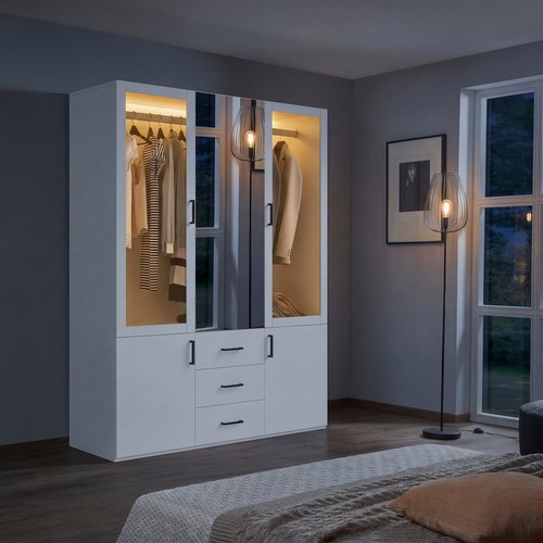 Kleiderschrank mit spiegel - kleiderschrank,