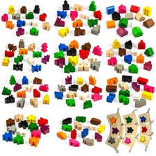 Einzelne Carcassonne Ersatzteile Holz-Figuren Spiel-Steine Spielfiguren aus Holz