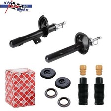 2 GASDRUCK STOSSDÄMPFER + STAUBSCHUTZSATZ + FEBI DOMLAGER VORNE FÜR PEUGEOT 206