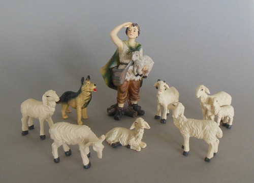 Schafhirte mit lamm und - lamm,