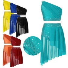 Kinder Mädchen Ballettkleidung Strass Ballettanzug Einfarbige Farbe Tanzanzug