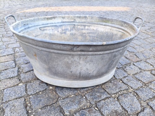 Ovale zinkwanne pflanzgefäß - zinkwanne,