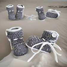 Babyschuhe gestrickt gehäkelt