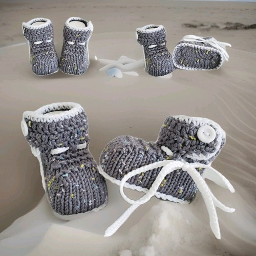 Babyschuhe gestrickt gehäkelt