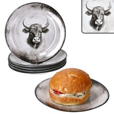 Toro 6x Kuchenteller Porzellan