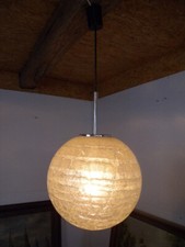  Große DORIA Kugellampe Iceglas 60er Design Deckenlampe Hängelampe Pendelleuchte
