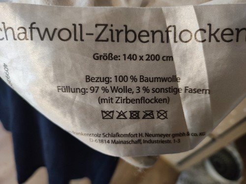 Schafwoll-Zirbendecke