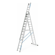 ZARGES Leiter Mehrzweckleiter Stehleiter 3x14 Stufen Aluminium SIEHE TEXT/FOTOS