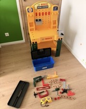 Werkbank Bosch Kinderwerkbank mit Zubehör Spielzeug ab 3 Jahren grün/gelb