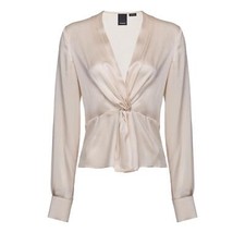 Pinko Bluse Frau aus Seide Baradero Rosa Farbe Wolke