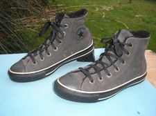 Original CONVERSE, Chucks Sneaker HI, Gr. 38, dunkel Grau, Gefüttert, Echtleder