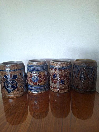 Schilz steingut bierkrug - 4x,