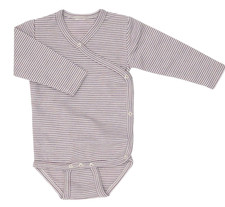 Baby Wickelbody flauschige bio Wolle Seide Lilano kbT Merino Schurwolle langarm
