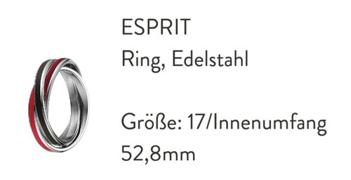 Esprit damen ring edelstahl - esprit,