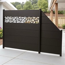 WPC Sichtschutzzaun Anthrazit