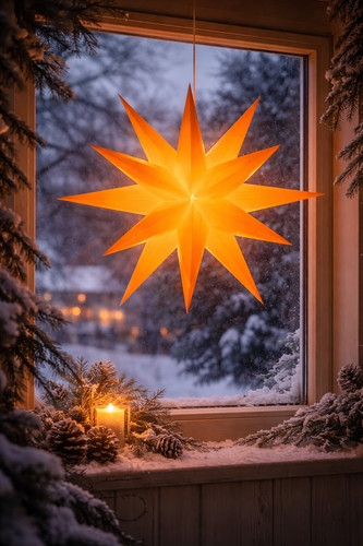 Led außenstern 60cm orange - led,