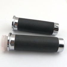 25mm Gasgriffe Schwarz Chrom