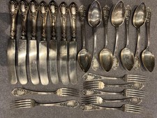 Antikes Silberbesteck 800er Silber Vorlegebesteck 1643 Gr. A.G Biedermeier 800 S