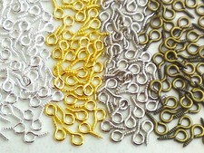 50x Schraubösen Ringschrauben 4x8mm Anhänger Ösenschraube Stiftösen Basteln