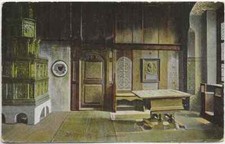 98/309 AK KAMIN KACHELOFEN WITTENBERG HALLE LUTHER JAHR 1927 nach SCHWERIN