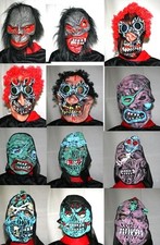 Gemischt 5x Karneval Fasching Maske Gesicht Monster Zombie Grusel Halloween