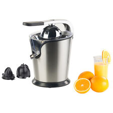 Elektrische Edelstahl-Zitruspresse, 2 Aufsätze, Saftbehälter, 160 Watt