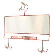 taj Wood Scherer Wandspiegel Haken Garderobe Ablage Kinder rosa Prinzessin 