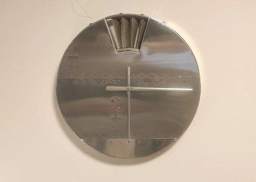 Wanduhr flugzeug aluminium - flugzeug,