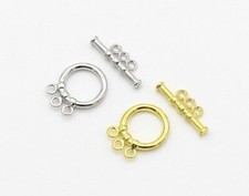 1 Set Knebelverschluss 18x14mm 3-reihig Auswahl Toggle Verschluss T-Verschluss