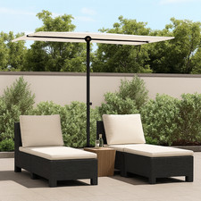 Sonnenschirm mit Alu-Mast Halbrund Ampelschirm Gartenschirm Balkon Schirm 2x1,5m