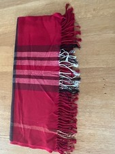 Damenschal, Karomuster, rot/weiß/schwarz