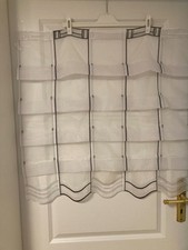 Gardine, Store, Scheibengardine, Raffstore, Clipstore, Weiß Anthrazit B 80 H 125