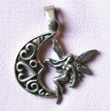 Pendant Necklace Angel Moon
