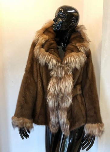 Pelzmantel nerz fuchs - pelzmantel,