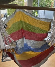 Hängesessel Ohne Gestell Gestreifter Stoff 100 % Baumwolle Belastbar bis 120 kg