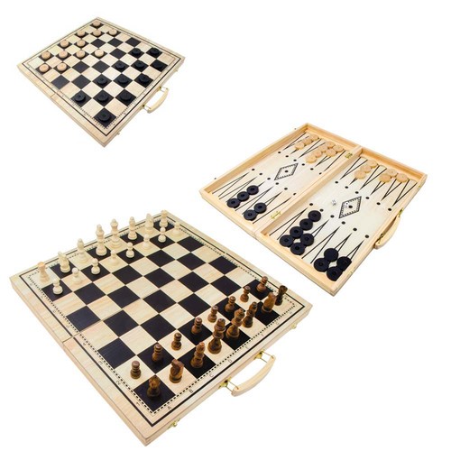 3in1 spiele set schach damen - 3in1, spiele-set