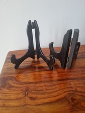 Vintage chinesischer / orientalischer Tellerständer Holz, Kunststoff