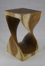Teak Holz Twist Hocker Suar