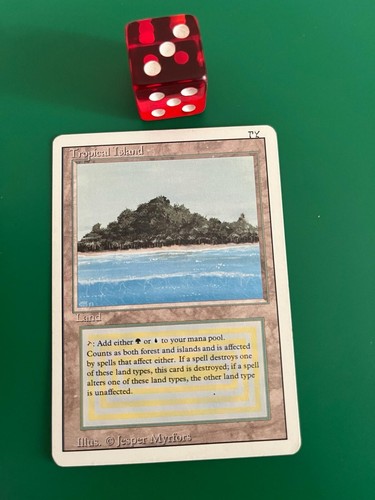Mtg tropical island poor - mtg, poor/inked