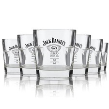 6x Jack Daniels Whiskey Glas 0,2l Tumbler Gläser Old No. 7 Longdrink Gastro Bar