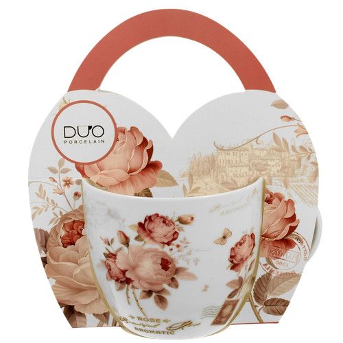 Duo vintage tasse rose - duo,