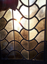66cm Bleiverglasung Bleiglas Bunt Glas fenster bild Glasmalerei Abstrackt SCHWER